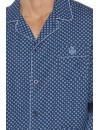 Pijama de Hombre Guasch de Popelín Estampado Motivos Geométricos (Azul)
