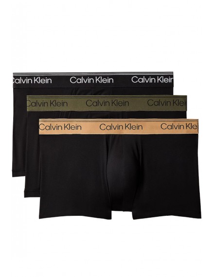 Boxer Calvin Klein -3 Pack- Microfibra CK96 (Cinza, Preto e Fantasia)