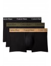 Bóxer Calvin Klein -3 Pack- Micro Stretch (Negro Cint. Verde, Dorada y Negra)