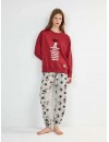 Pijama de Mujer Gisela de Looney Tunes con Estampado Tweety (Granate)