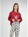 Pijama de Mujer Gisela de Looney Tunes con Estampado Tweety (Granate)