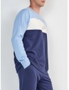 Pijama de Hombre Gisela Tejido Felpa Estampado Snoopy (Marino)