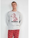 Pijama masculino Gisela Tecido Ponto Interlock The Beatles (Cru)