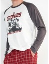 Pijama de Hombre Gisela Punto Interlock Estampado The Goonies (Blanco)