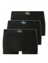 Bóxer Calvin Klein -3 Pack- Graphic Monogram Cotton Stretch (Negro Logo Multicolor)