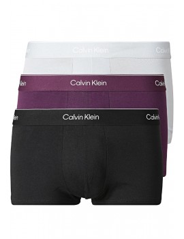 Bóxer Calvin Klein -3 Pack- Intense Power Microfibra (Negro Logo Blanco, Azul y Gris)