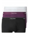 Bóxer Calvin Klein -3 Pack- Icon Cotton Stretch (Gris, Negro y Burdeos)