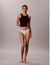 Braga Bikini Calvin Klein -3 Pack- Icon Logo Cotton Stretch (Blanco, Negro y Azul)