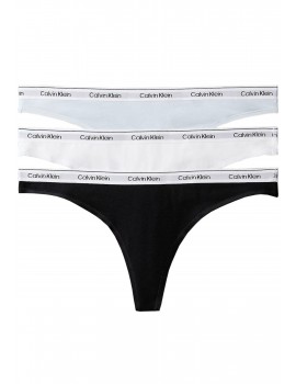 Biquíni Braga Calvin Klein -3 Pack- Icon Logo Cotton Stretch (Vermelho, Cinza e Rosa)