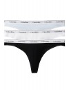 Biquíni Braga Calvin Klein -3 Pack- Icon Logo Cotton Stretch (Vermelho, Cinza e Rosa)