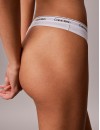 Tanga Calvin Klein -3 Pack- Icon Logo Cotton Stretch (Blanco, Negro y Azul)