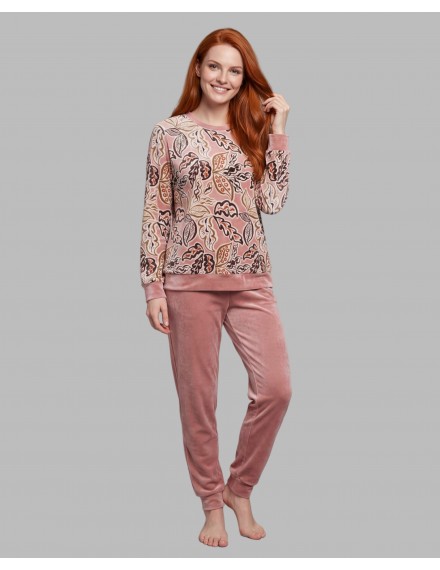 Pijama de Mujer Señoretta Terciopelo Estampado (Multicolor)