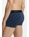 Boxer Hugo -3 Pack- Design Algodão Stretch (Cinza, Preto e Cinza Fantasia)