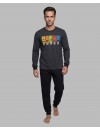 Pijama de Hombre Soy de Algodón Estampado Muppets (Gris)