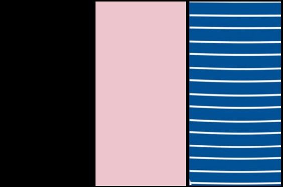 Preto, Salmão e Azul às riscas