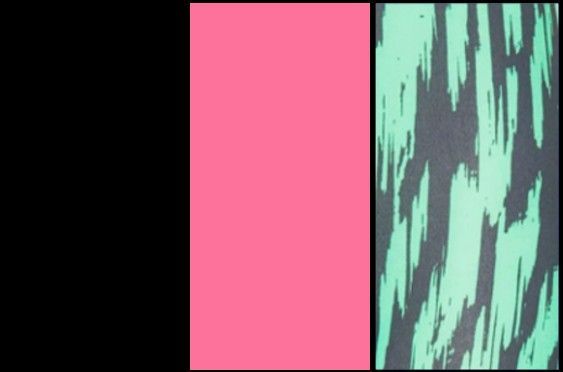 Negro, Fucsia y Verde Fantasía