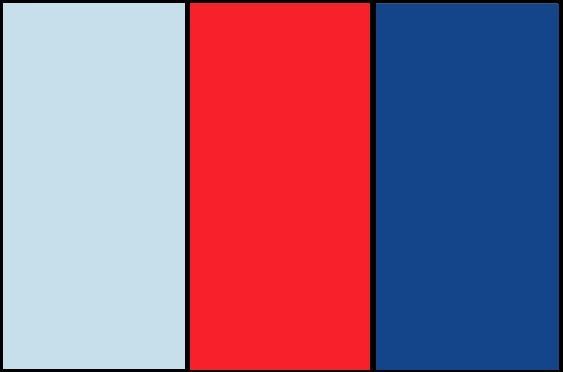 Celeste, Rojo y Marino