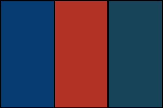 Azul, Rojo y Cobalto